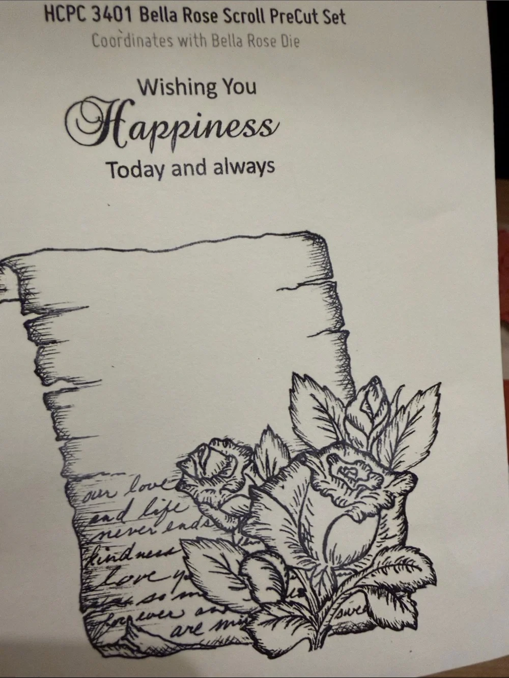 Floral  Stamp sets-3. Background daffodil, scroll and rose sets